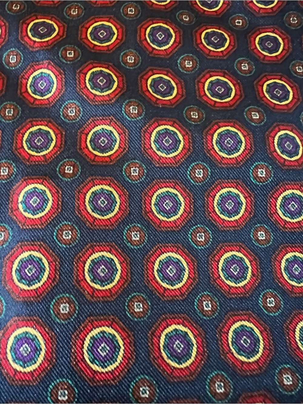 Echo Navy Silk Dog Print Square Scarf Italy Vintage Equestrian Luxury - Picture 10 of 16